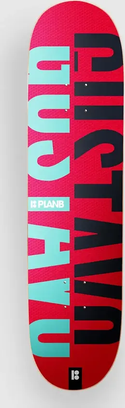 Trill Gustavo 8.0"X31.33" Skateboard Deck rød