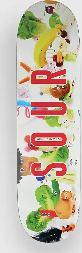 Sour Veggies 8.25" Skateboard Deck hvit