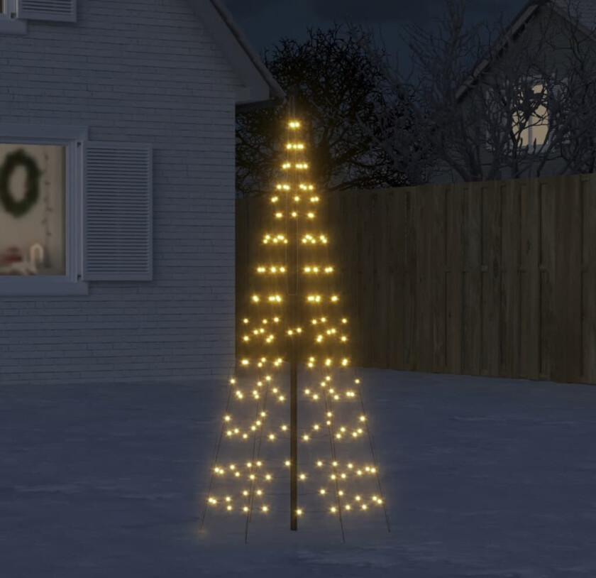 Bilde av Juletrelys på flaggstang 200 LED varmhvit 180 cm