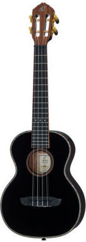 Ortega Ruox-Te Tenor Ukulele Med Bag Onyx Series, Gloss Black