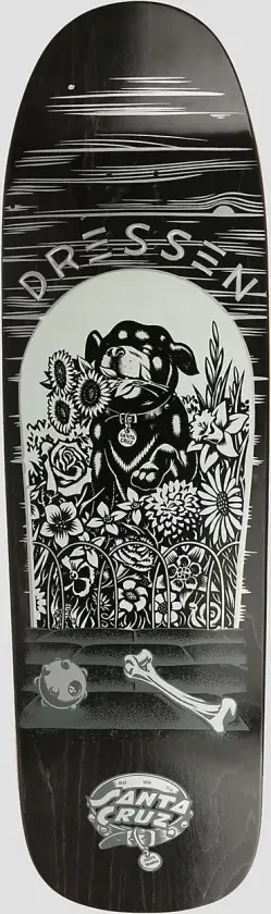 Dressen Pup Shaped 9.31" Skateboard Deck svart