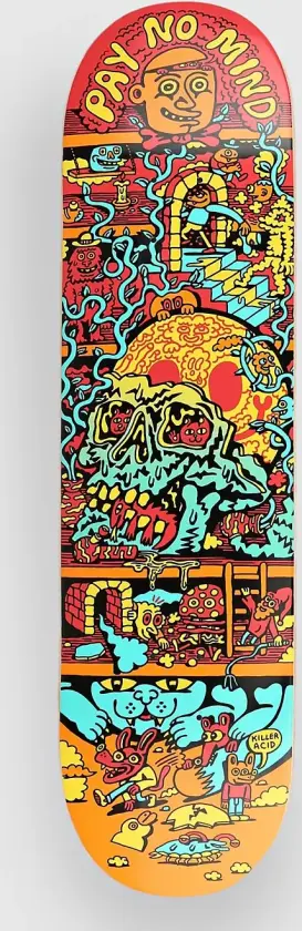 Pay No Mind 8.25" Skateboard Deck rød