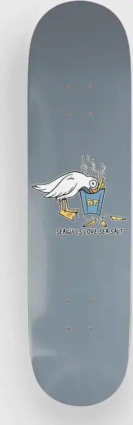 Sea Gulls Love Salt 8" Skateboard Deck grå