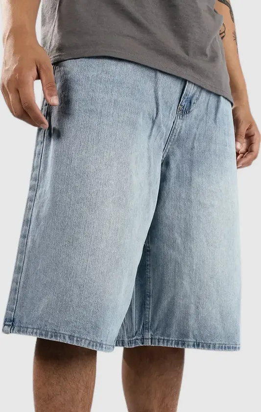 Ultra Loose Sk8 Denim W Embroidery Shorts blå