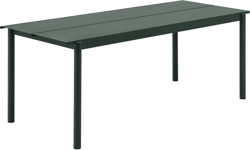 Linear steel table stålbord 200 cm mørkegrønn