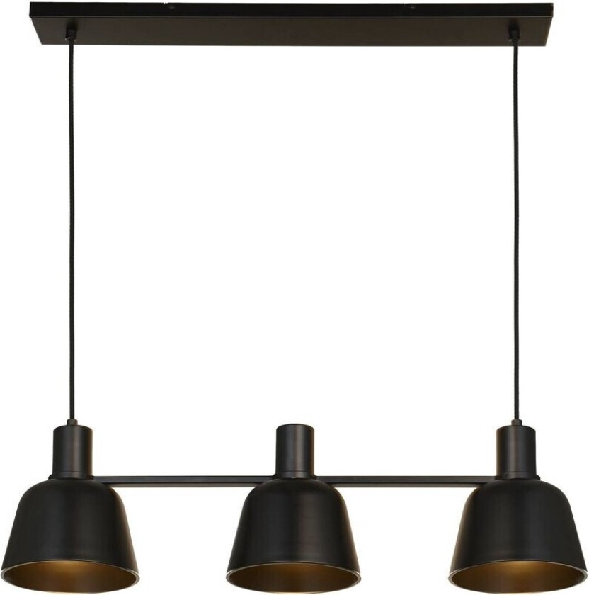 Servan hengelampe, svart, 3 lyskilder