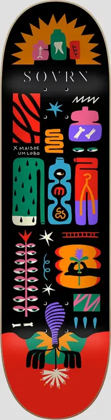 Lobos 8.0"X31.85" Skateboard Deck mønster