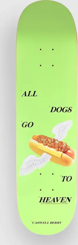 Caswell Berry Hot Dog Heaven 8.25" Skateboard Deck grønn