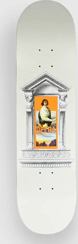 Opera House 8.0" Skateboard Deck hvit