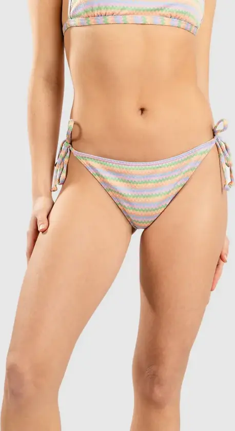 Wavy Stripe Cheeky Tie Side Bikinitruse mønster