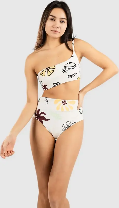 Holiday One Shoulder Top Bikinitopp mønster