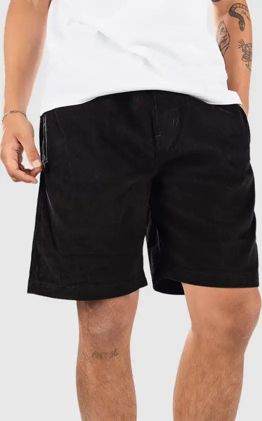 Mini Cord Shorts svart