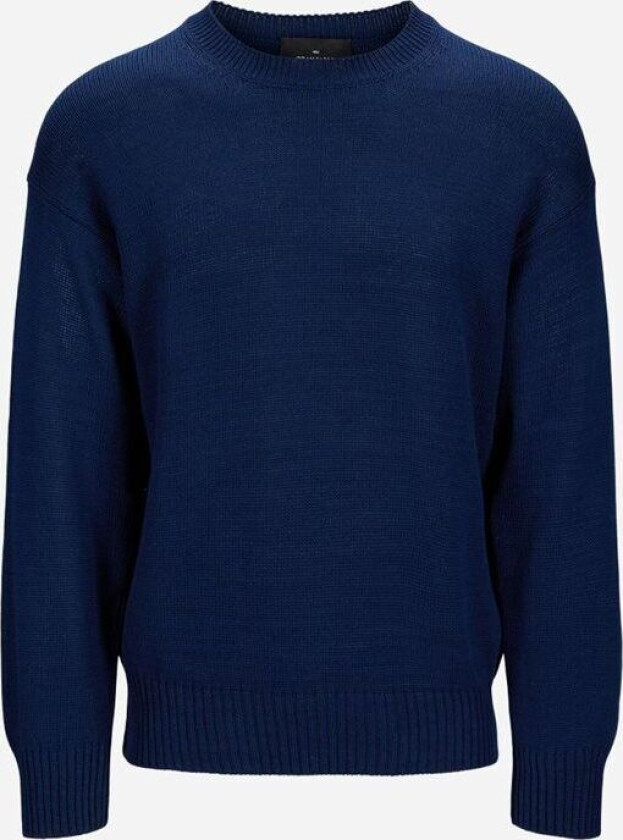 Crew Neck Sweater Cotton - Blue Blå 50