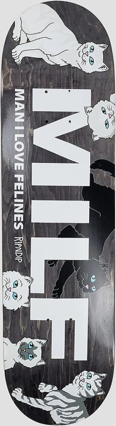 Man I Love Felines Board 8.25" Skateboard Deck svart