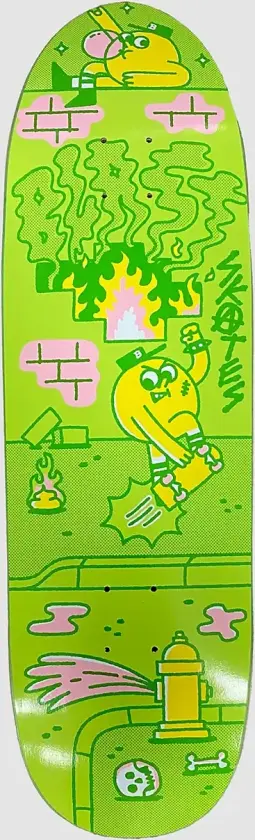 Wild in The Streets 9.25" Shaped Skateboard Deck mønster