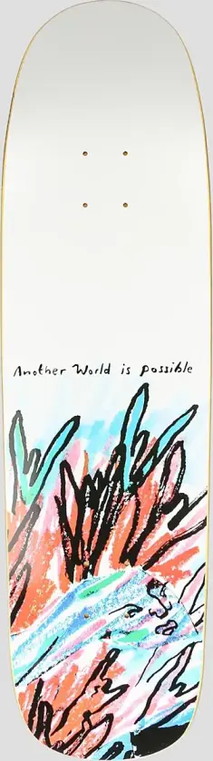 Team Model Another World Is Possible 9" Skateboard Deck hvit