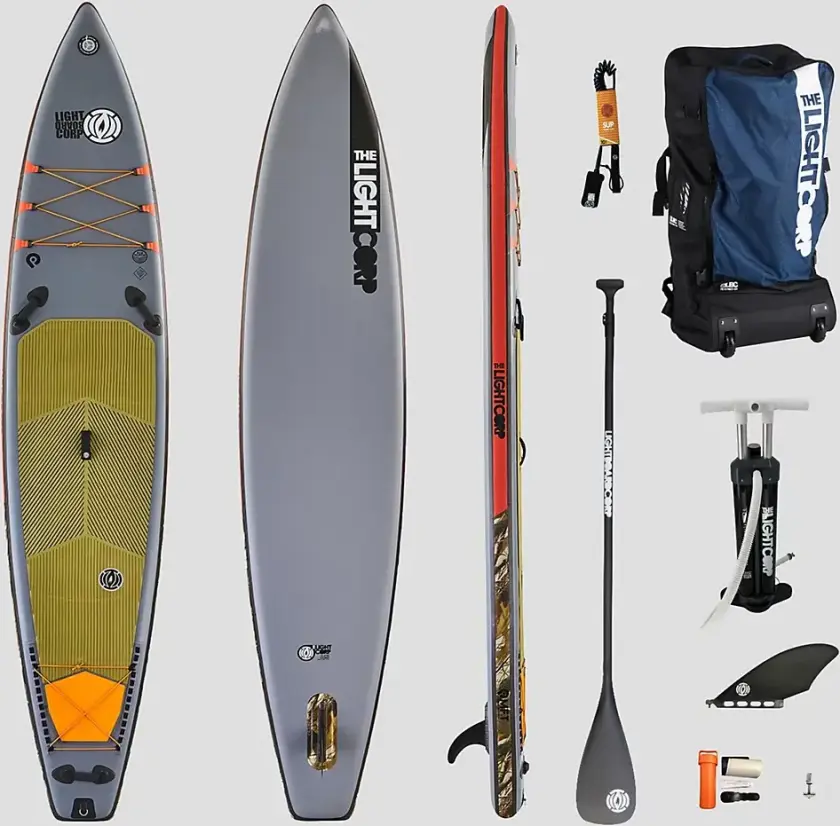 Platin Tourer 14'0 x 32" SUP-Brett Set grå