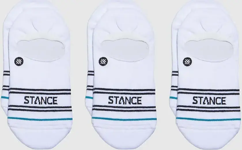 Basic 3 Pack No Show Socks hvit