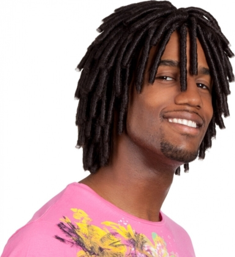 Boland Wig Levi, Bølgete, Svart, Menn, Polyester, Karneval, 29 Cm