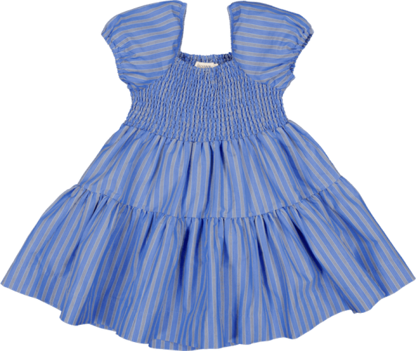 MarMar Kjole Dyman Smooth Cotton Cornflower Stripe