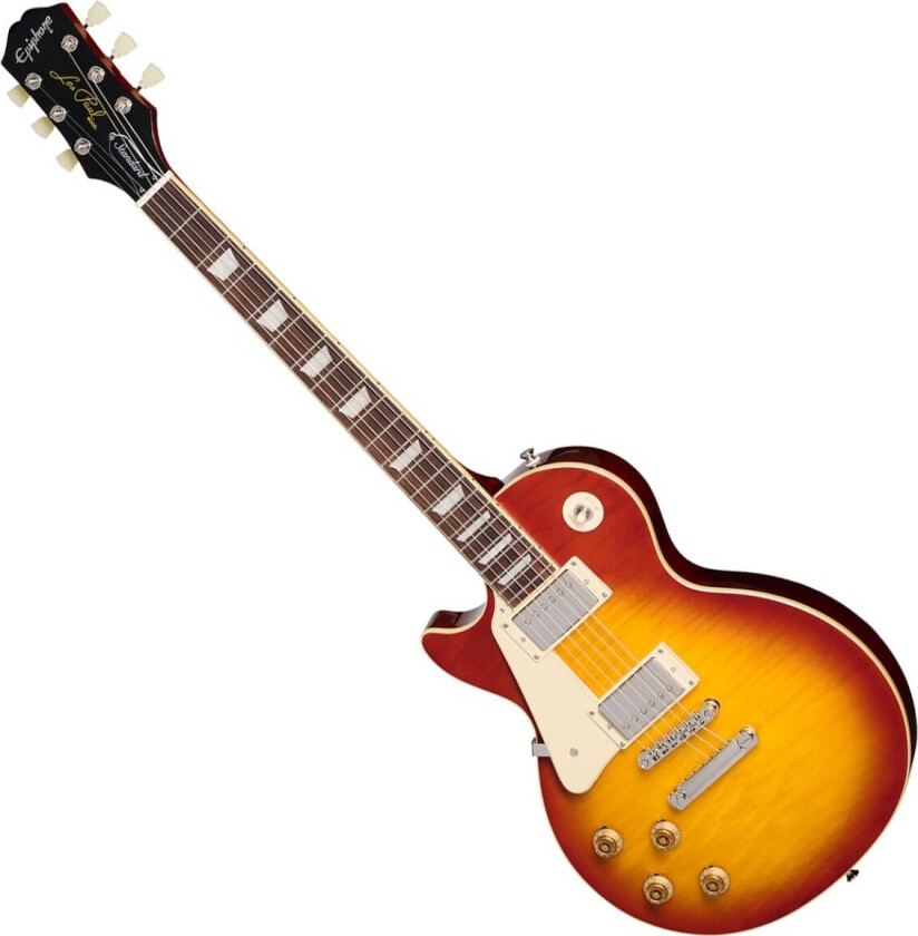 Les Paul Standard 50s Figured Left Handed Inspired by Gibson Washed Cherry Sunburst