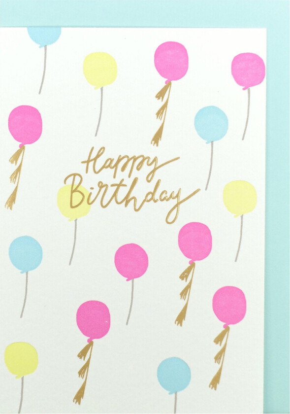 Gratulasjonskort Ballonger