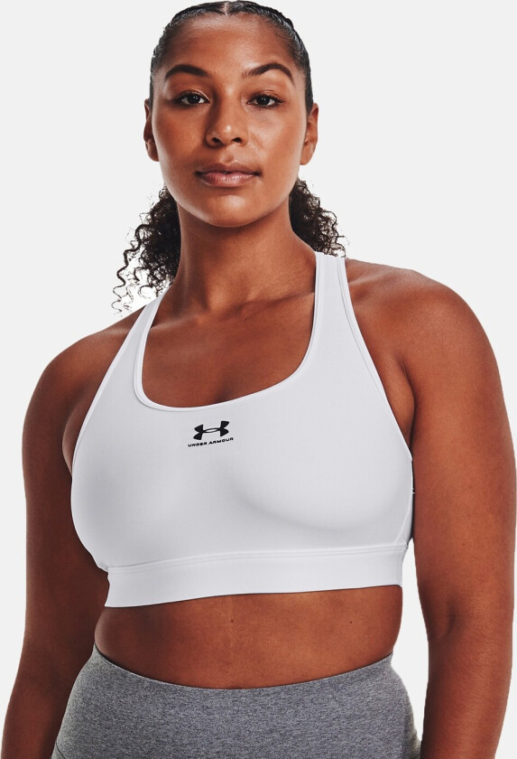 Ua Heatgear Mid Padless, White, L, Sport-Bh