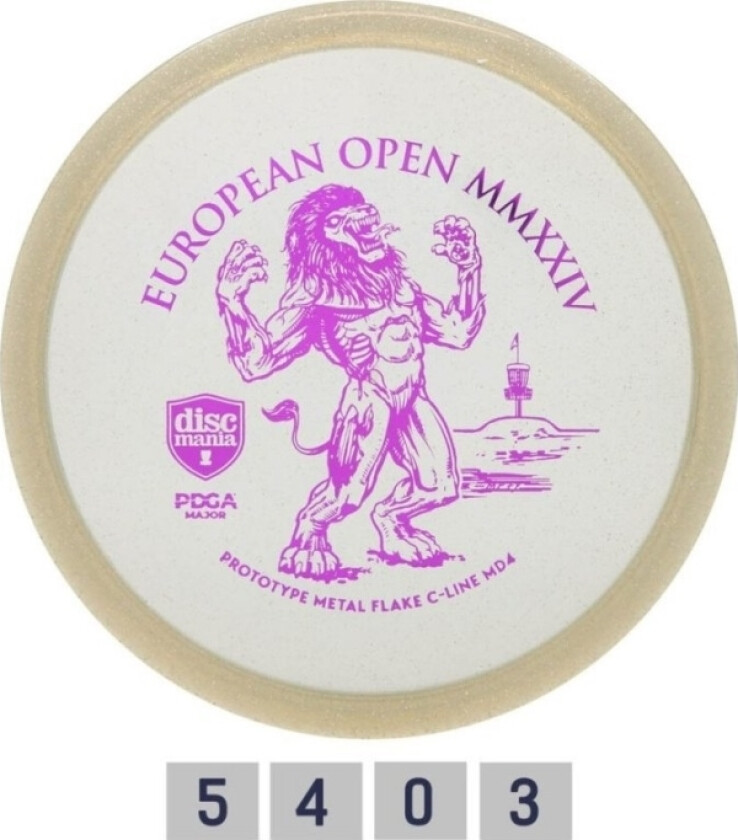 Discgolf Midrange Driver C-Line Metalflake Md4 Clear 5/4/0/3