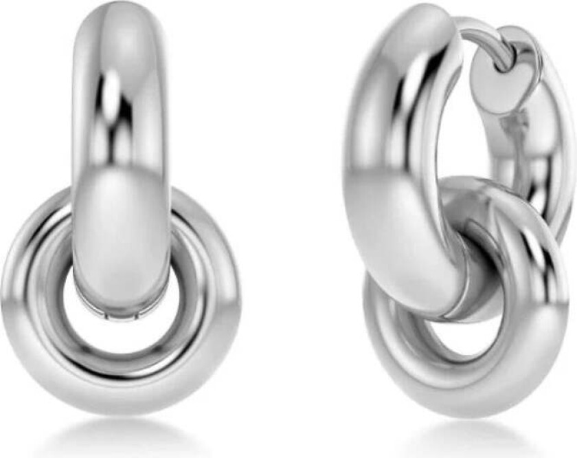 CHUNKY ETERNAL EARRINGS Sølv