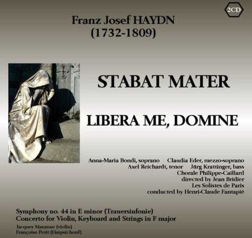 Anna Maria Bondi, Arlette Heudron, Axel Reichardt, Chorale PhilippeGaillard, Claudia Eder, Francois Petit, Jacques Francis Manzone, Jürg Krattinger Stabat Mater CD