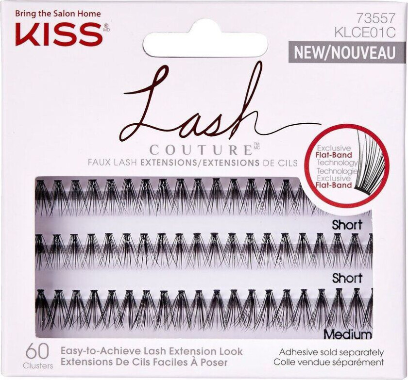 Lash Couture Faux Mink Ext Flat Band Trio Singles 60pcs