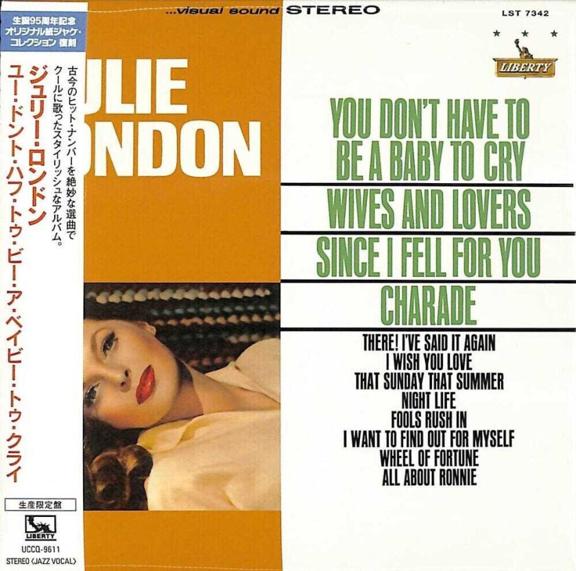 Julie London You Don't Have To Be A Baby To Cry CD