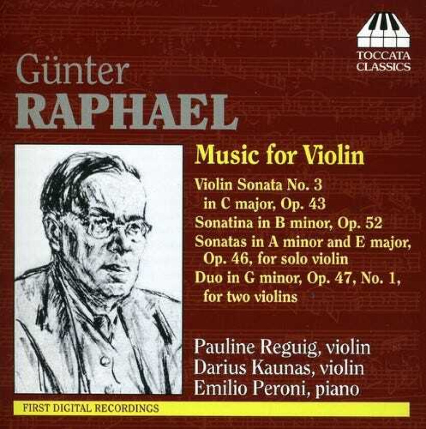 Darius Kaunas, Emilio Peroni, Pauline Reguig, Gunter Raphael Music For Violin CD