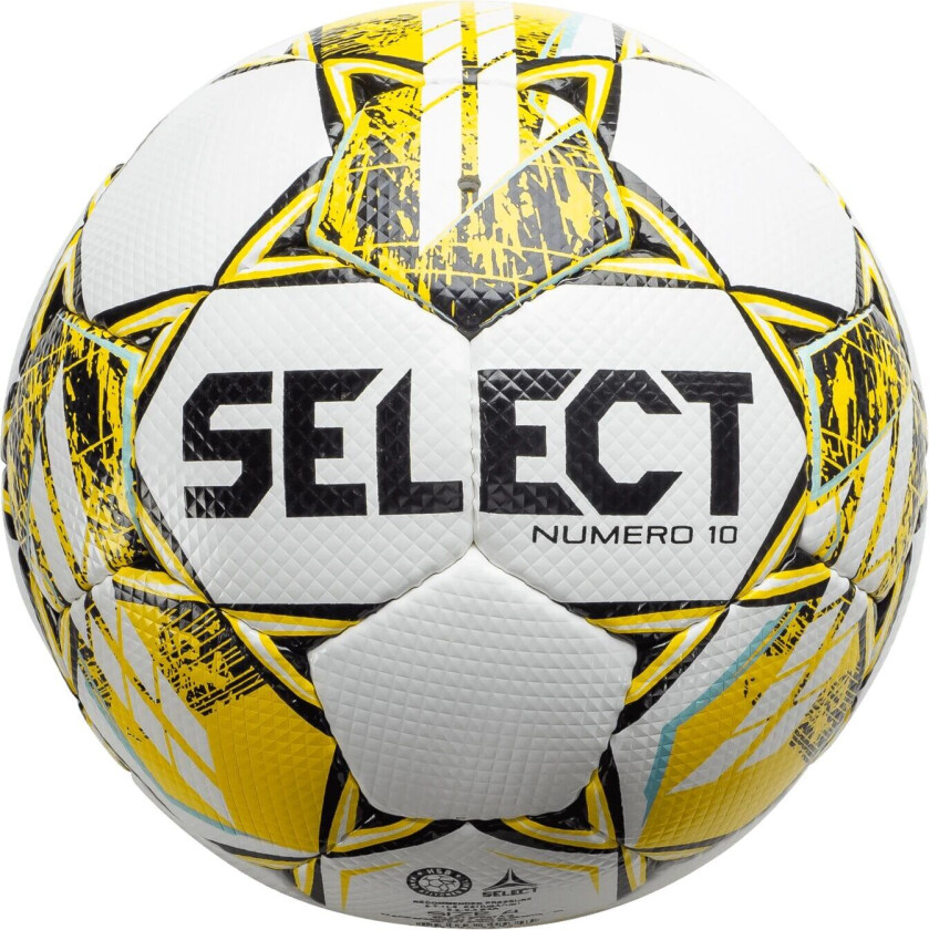 Select FB Numero 10 v23, fotball White/Yellow