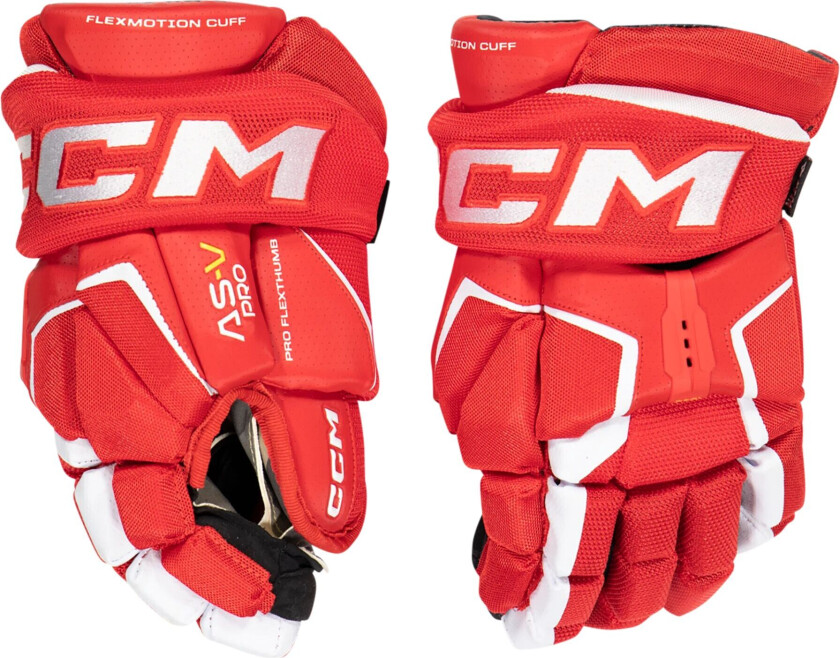 TACKS AS-V PRO Junior Hockey Gloves, hockeyhanske junior RED/WHITE