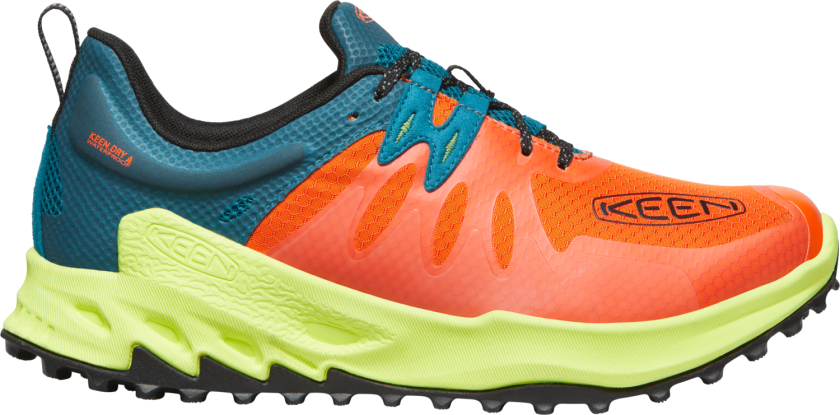 Keen Men's Zionic Waterproof Shoe 44, Scarlet Ibis-Fjord Blue