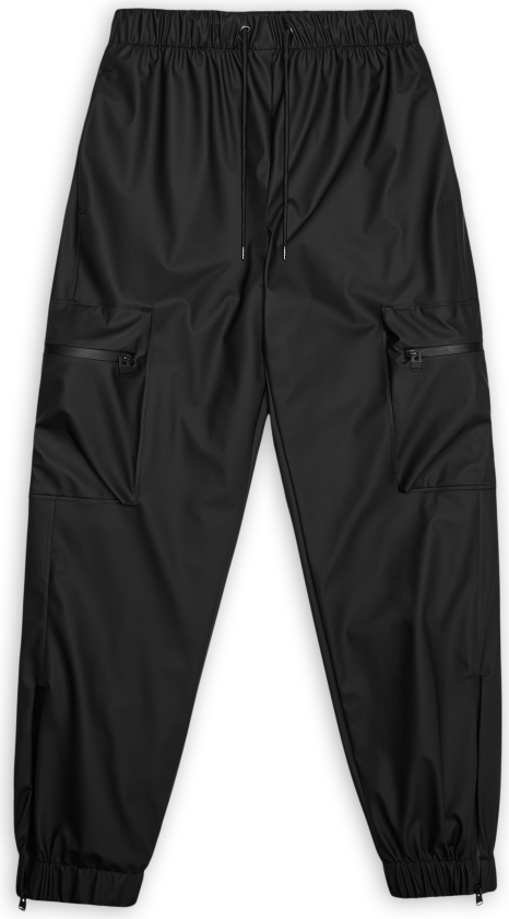 Rains Unisex Cargo Rain Pants Regular W3 Black M, Black