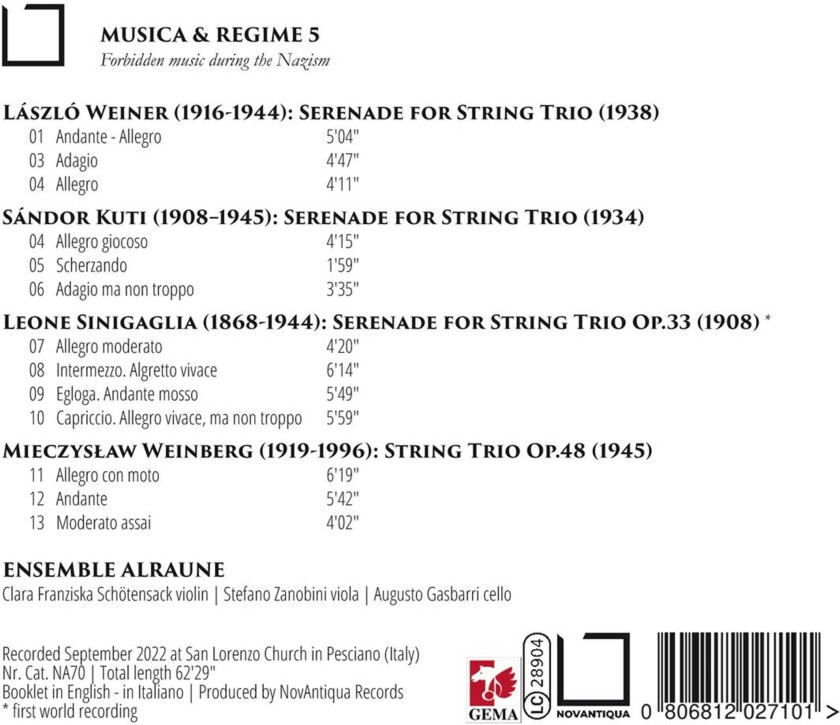 Ensemble Alraune Musica & Regime Vol 5 CD