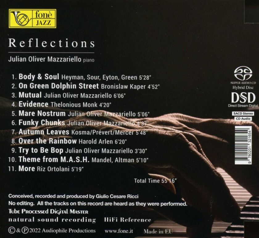 Julian Oliver Mazzariello Reflections CD