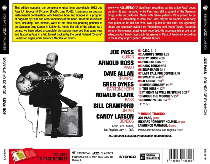 Joe Pass Sounds Of Synanon CD