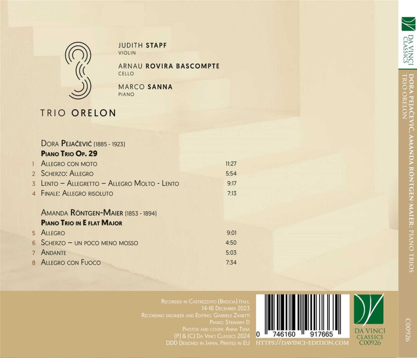Trio Orelon Piano Trios CD