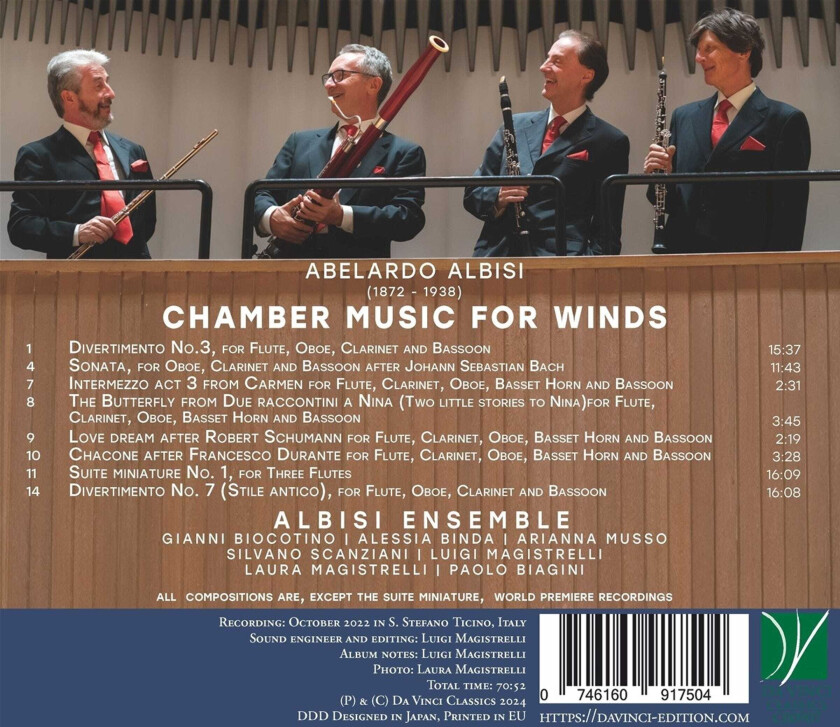 Diverse Artister Chamber Music For Winds CD