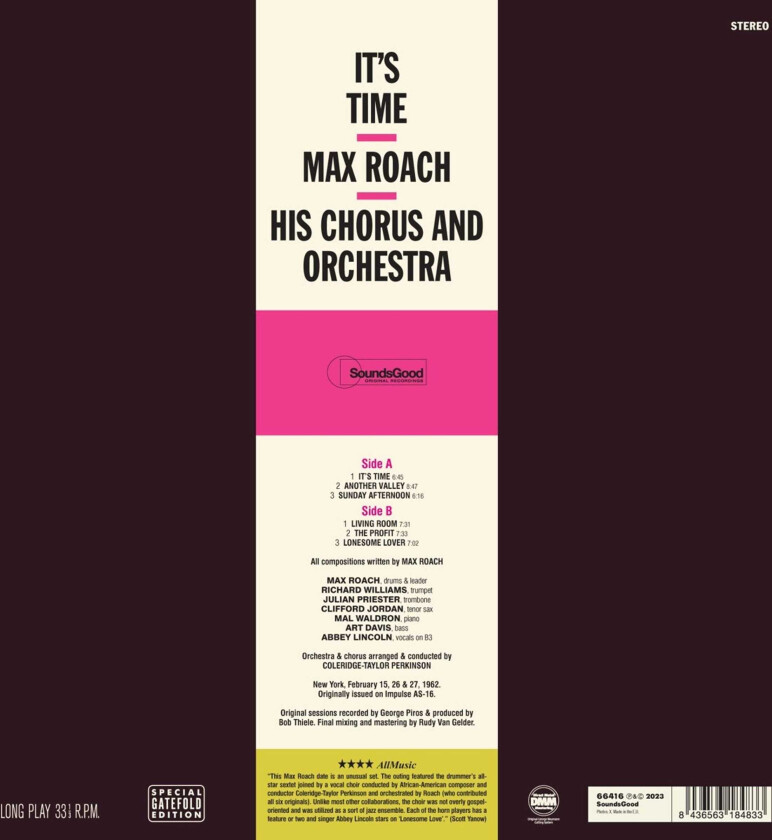 Max Roach It's Time LP/Vinyl