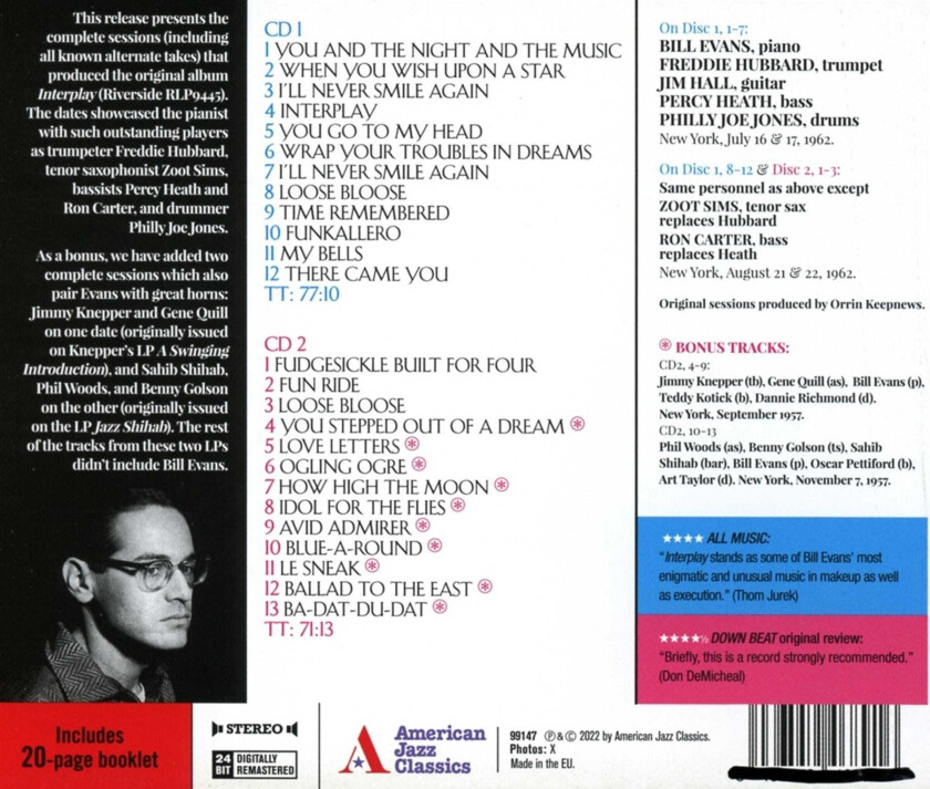 Bill Evans Complete Interplay Sessions CD