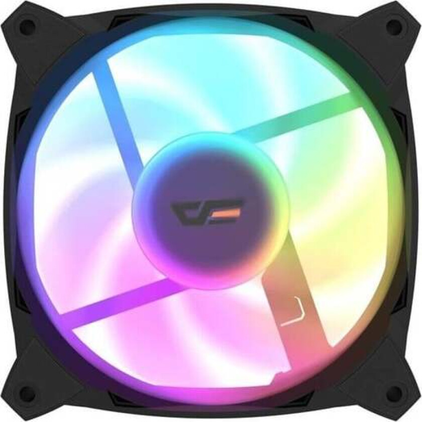 GR30 Cooling Fan (Black) - Kabinettvifte - 120mm - Svart med RGB LED-lys - 26 dBA