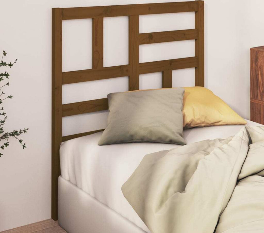 Sengegavl honningbrun 81x4x104 cm heltre furu