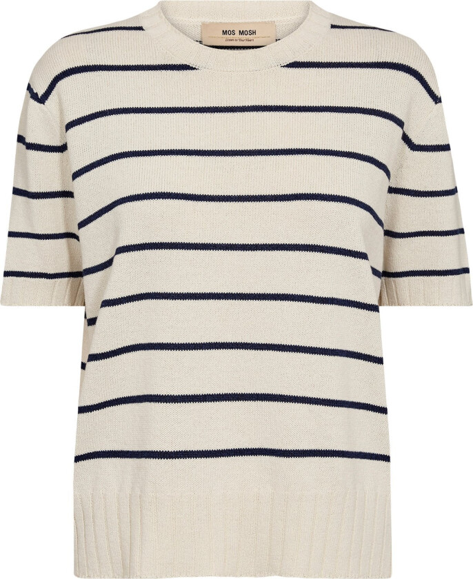 Mmfinlo Paper SS Knit Str L - Gensere