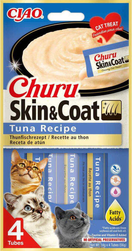 Churu Skin & Coat Tuna, 4st