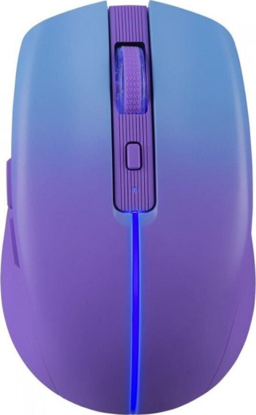 Mystery Mm-301 Trådløs Mus Optisk 1600Dpi 2,4 Ghz + Bluetooth Lilla Batteri Klikkfri Lydløs