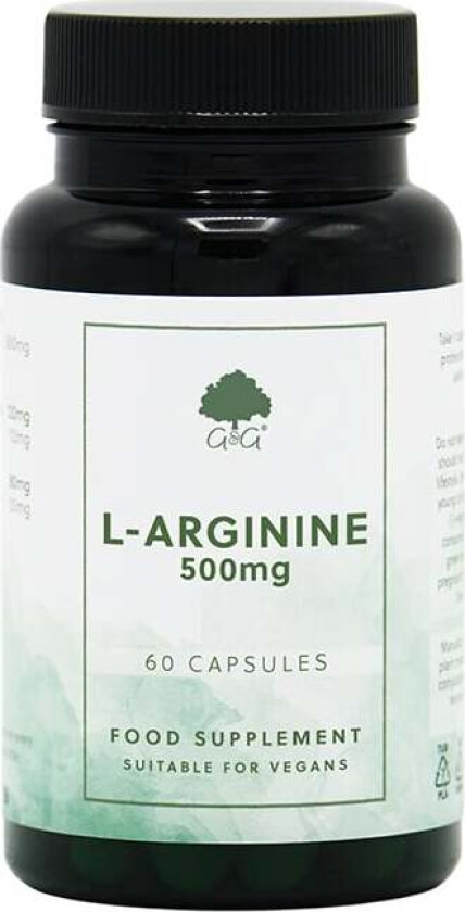 L-arginin 500 mg 60 kapsler